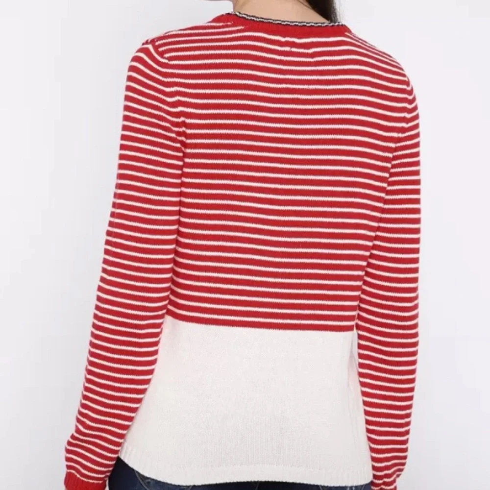 Superdry Women's Red & White Striped Sweater - Picture 6 of 6